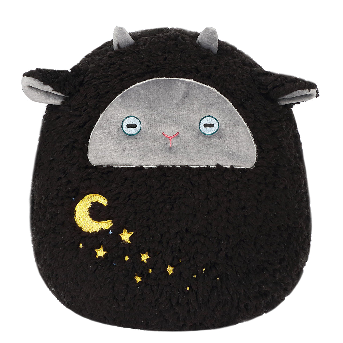 Mushymallow Black Sheep Plush Pillow Cute Black Sheep Plush Toy Soft Fuzzy Lamb Hugging Pillow Stuffed Animal Easter Birthday Gi