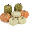 Ghrdopy Fake Pumpkins, 8 Pcs Plastic Pumpkins, Artificial Pumpkins for Decorating Thanksgiving Halloween Seasonal Holiday Decor 