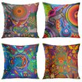 Britimes Throw Pillow Covers 18X18 Inches Home Decor Set Of 4 Pillow Cases Decorative For Bed Sofa Cushion Couch Outdoor Pillowc