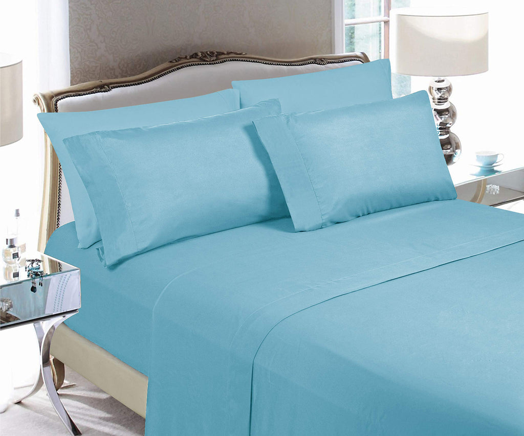 Elegant Comfort Luxury Soft Bed Sheets 1500 Thread Count Percale Egyptian Quality Softness Wrinkle And Fade Resistant (6-Piece) Bedding Set, California King, Periwinkle Lavender