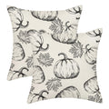 Fall Pillow Covers 18X18 Black Pumpkin Decor Throw Pillows Case For Couch Maple Leaves Autumn Harvest Thanksgiving Farmhouse Ind