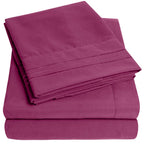 1500 Supreme Collection Twin Xl Sheet Sets Berry Purple - 3 Piece Bed Sheets And Pillowcase Set For Twin Xl Mattress - Extra Sof