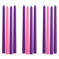 CANDWAX 12 inch Taper Advent Candles 3 Sets - Dripless Taper Candles and Unscented Candlesticks - Long Burning Tapered Candles P