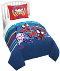 Jay Franco Duvet Cover Set - 3 Piece Comforter Cover And Sham Set, Super Soft Cozy Kids Bedding (Insert Not Included) Blue - Spi