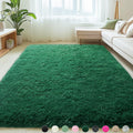 Mugorn 6 x 9 Rugs for Living Room, Large Fluffy Dark Green Area Rugs for Bedroom, Soft Carpet Shag Kids Room Rug, Non-Slip Fuzzy