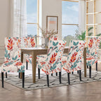 Searchi Printed Dining Room Chair Covers Set Of 4, Stretch Kitchen Chair Covers Washable Parsons Chair Slipcover Removable Dining Chair Protectors For Hotel,Ceremony(Floral Pattern1)