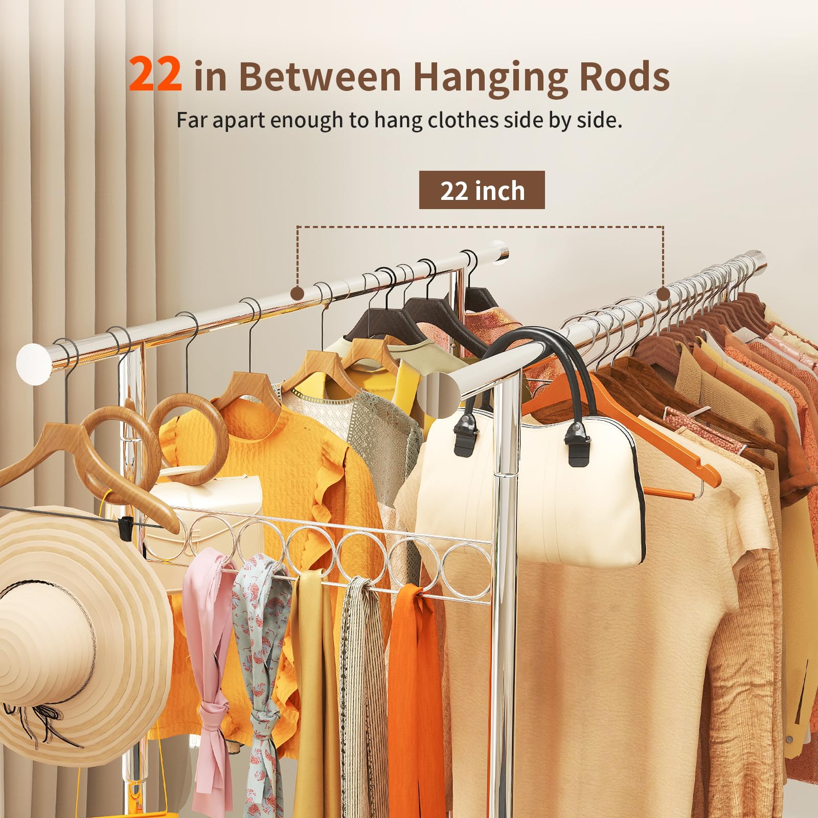 Dgedby Clothes Rack Heavy Duty 620Lbs For Hanging Clothes, Commercial Garment Rack Heavy Duty,Collapsible & Portable Clothes Rac