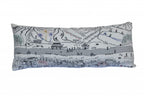 HomeRoots Cream 35' White Breckenridge Daylight Skyline Lumbar Decorative Pillow
