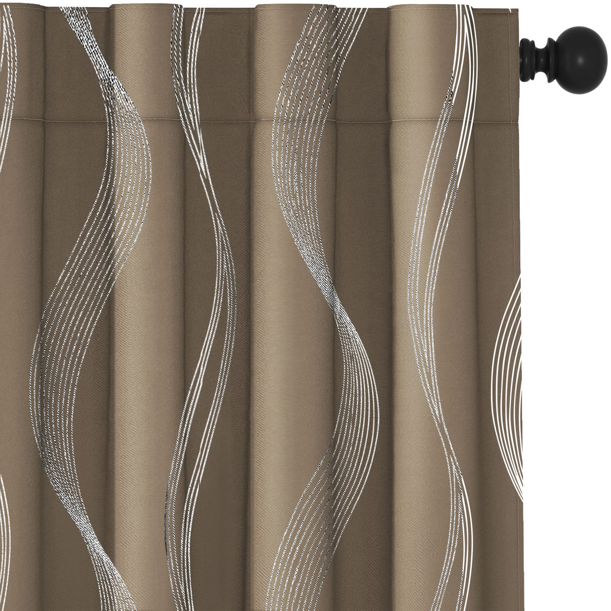 Deconovo Blackout Curtains 63 Inch Length, Blackout Curtains For Bedroom, Window Curtains For Living Room, Back Tab And Rod Pock