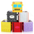 BrightRow 6 Pcs Back to School Fabric Cube Storage Bins with Handles