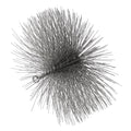 PATIKIL 9 Wire Chimney Cleaning Brush, Steel Round Chimney Sweep Brush with 1/4 NPT Fitting for Cleaning Fireplace Burning Stov