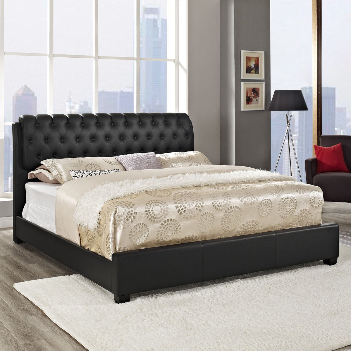 Modway Francesca King Bed In Black