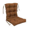 Blazing Needles Indoor/Outdoor Tufted Seat/Back Chair Cushion, 18 x 38, Mocha
