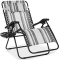 Best Choice Products Oversized Zero Gravity Chair, Folding Outdoor Patio Lounge Recliner w/Cup Holder Accessory Tray, Pillow - G