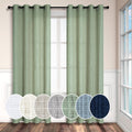 Light Sage Green 108 Inches Long Curtains For Living Room 2 Panels Grommet Elegant Rustic Textured Light Filtering Semi Sheer La