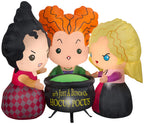 Gemmy 4.5 Ft Tall Airblown Inflatable Hocus Pocus Sanderson Sisters Scene Disney Halloween Decor