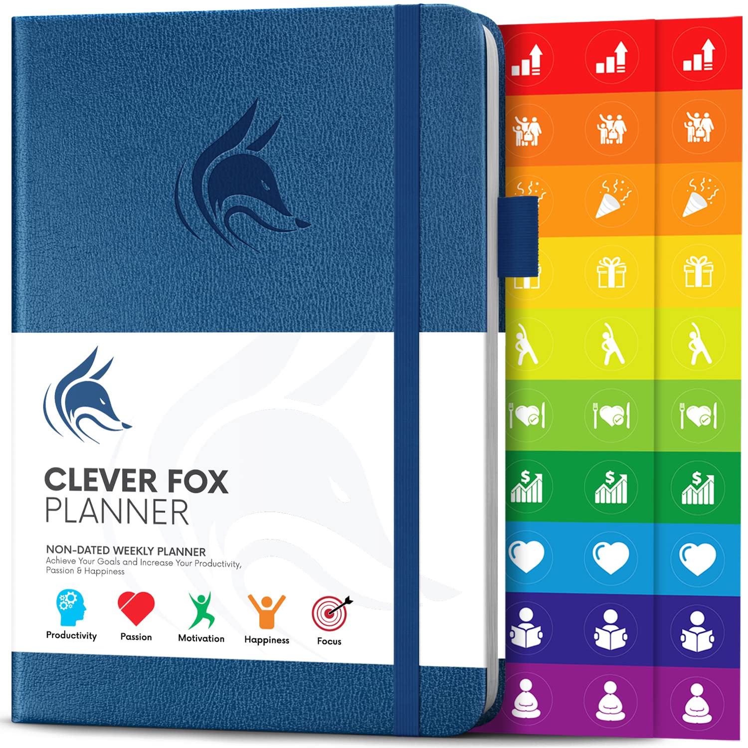 Clever Fox Planner - Undated Weekly & Monthly Planner For Productivity, Time Management & Goals - Organizer Journal - A5 (Mystic