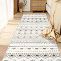 Runner Rug 2x5 Boho Geometric Area Rug: Small Washable Kitchen Rug Entryway Rug, Soft Non Slip Moroccan Long Hallway Rug for Bed
