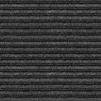 House, Home And More Indoor Outdoor Double-Ribbed Carpet Runner With Skid-Resistant Rubber Backing - Smokey Black - 3 Feet X 10 Feet