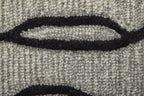 HomeRoots 511846 8 x 11 ft. Taupe Black & Gray Wool Abstract Hand Tufted Handmade Stain Resistant Rectangle Area Rug