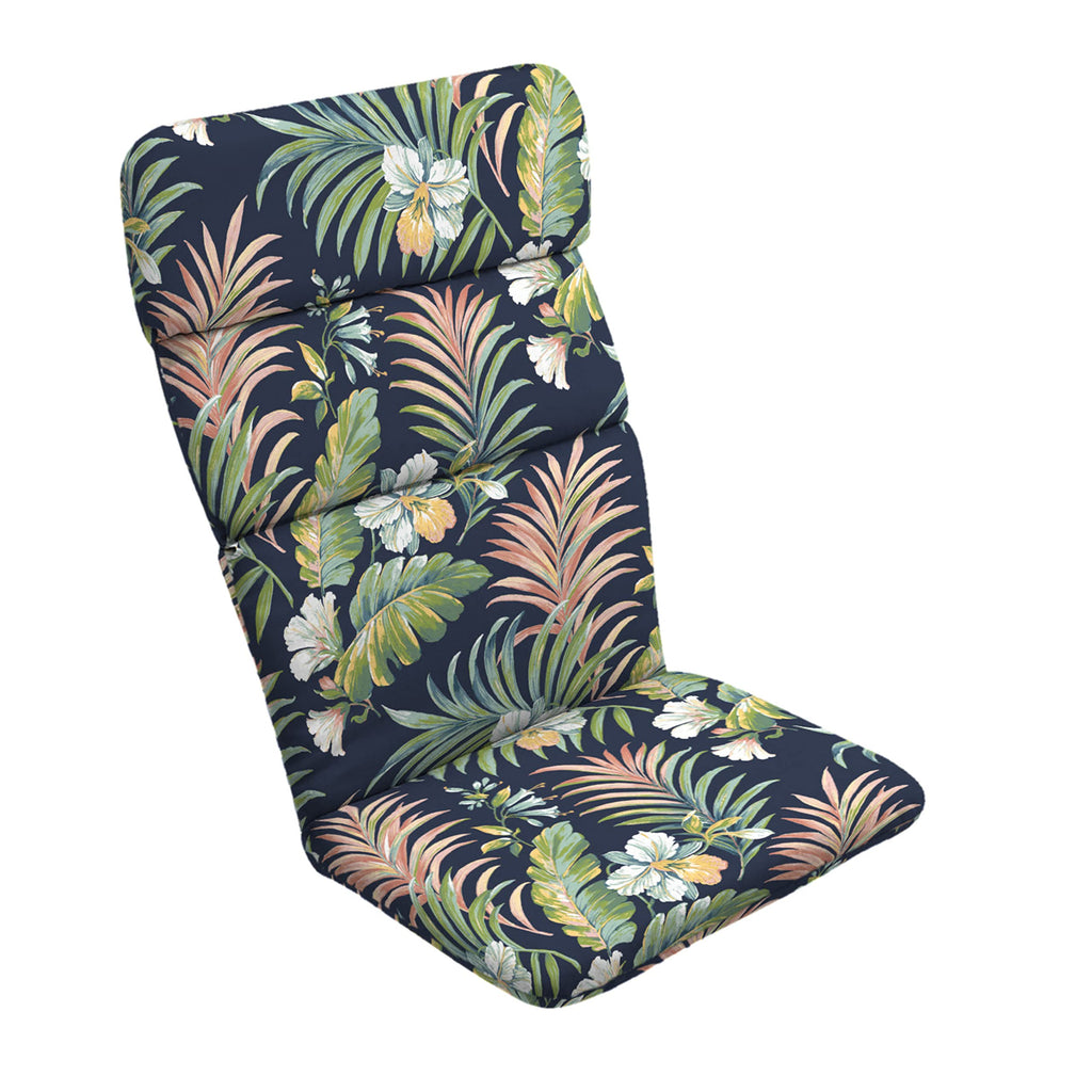 Arden Selections Outdoor Adirondack Or Rocking Chair Cushion, 20 X 17, Rain-Proof, Fade Resistant 17 X 20, Simone Blue Tropical