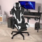 Flash Furniture X30 Gaming Chair Racing Computer Chair - Black LeatherSoft Upholstery - Reclining Back - Slide-Out Footrest - Roller Wheels
