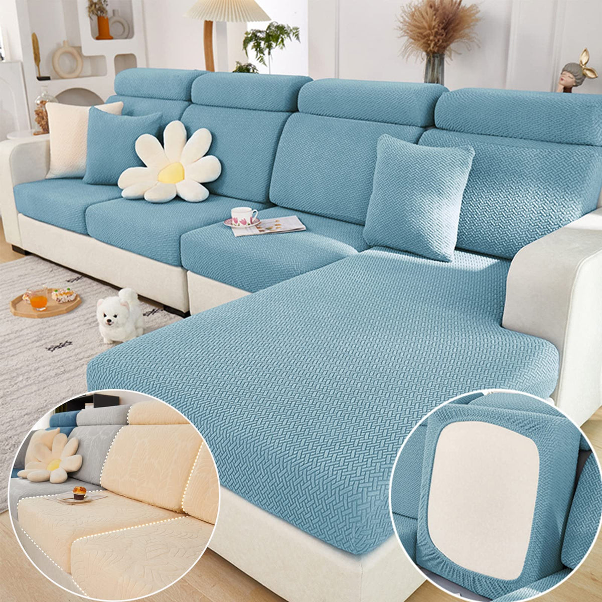 Magic Sofa Covers Couch Covers 2024 New Wear-Resistant Universal Sofa Cover Washable L Shape Stretch Couch Cushion Covers Slipco