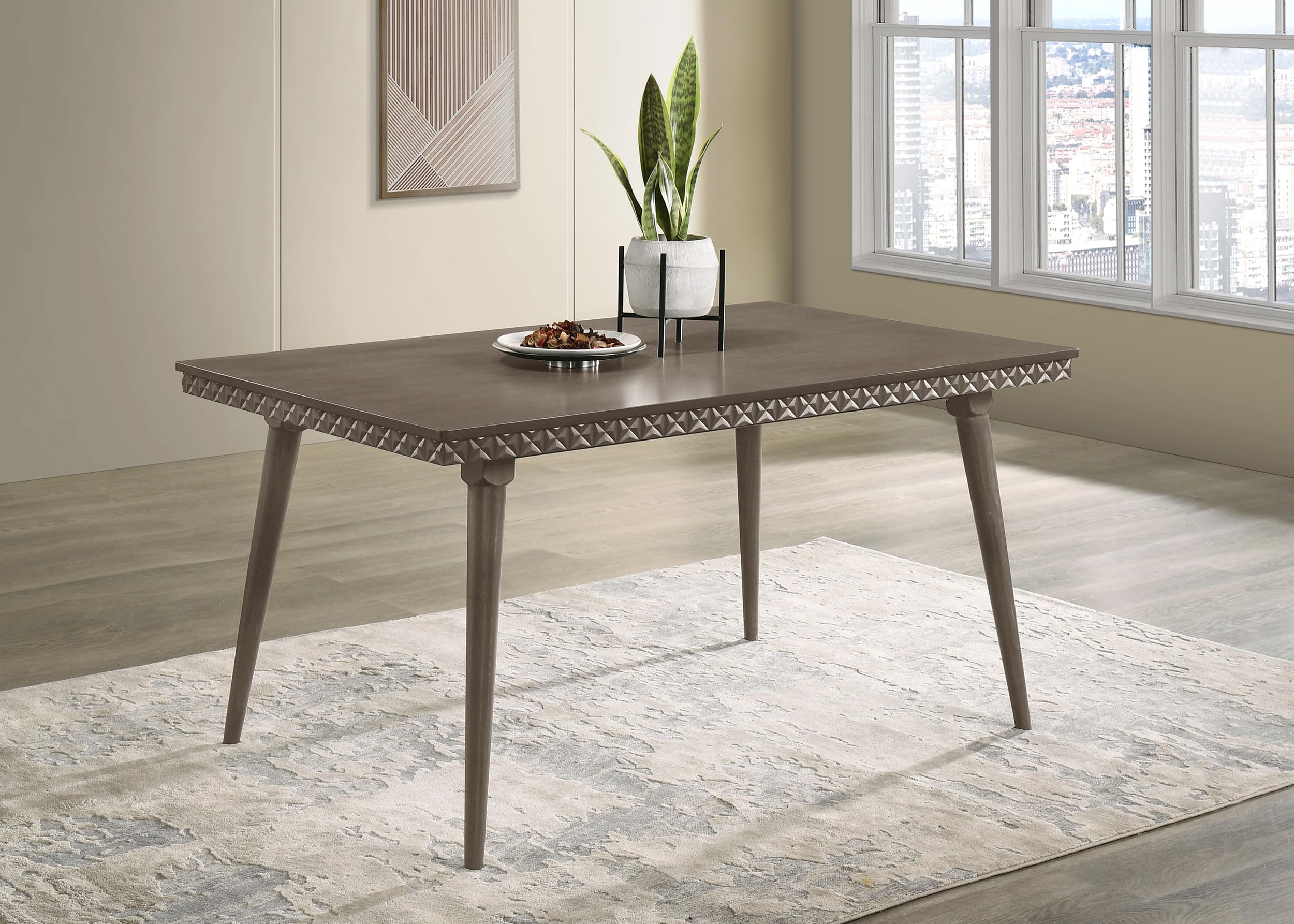 Coaster Home Furnishings Onslow 59-inch Rectangular Wood Dining Table Dark Brown