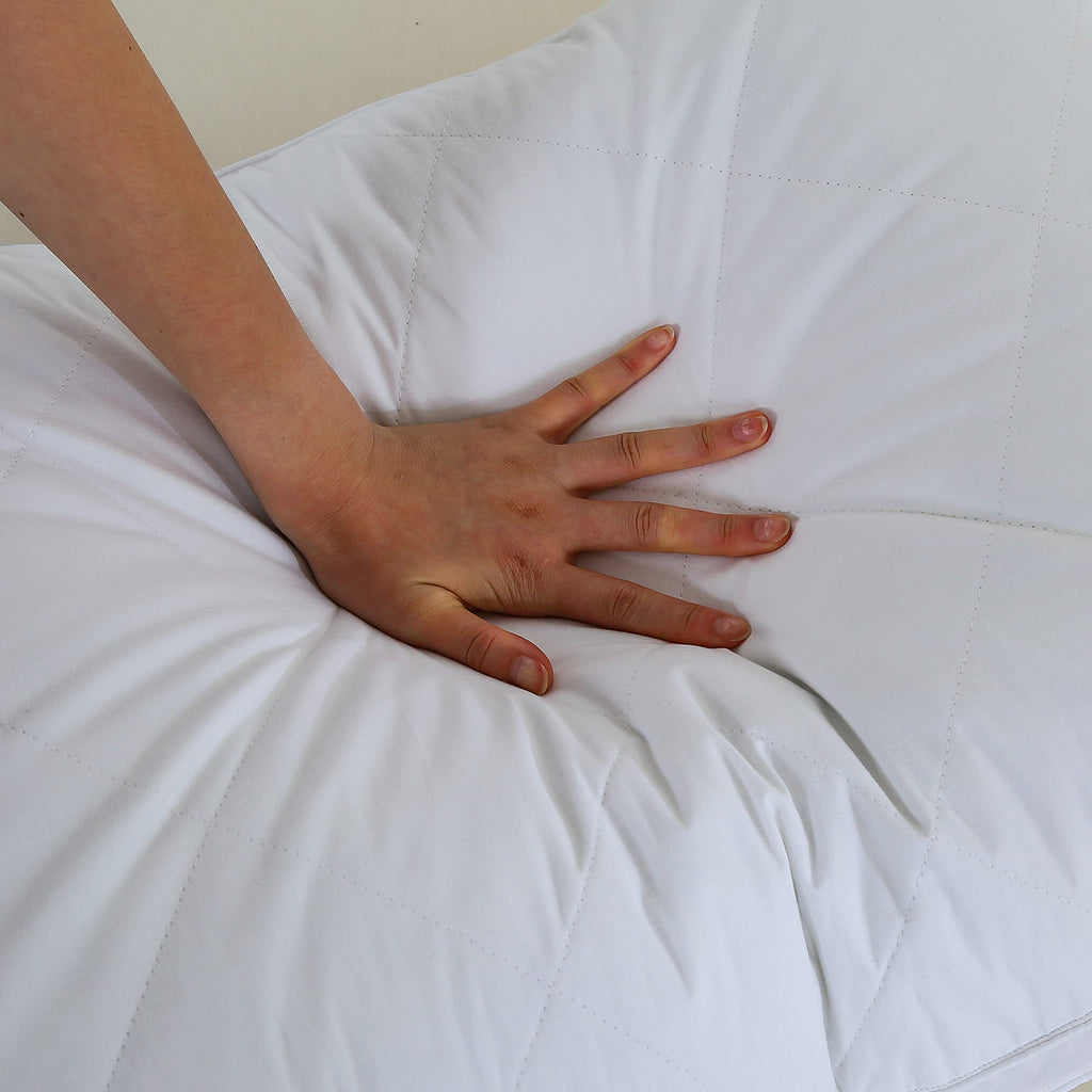 Three Geese Pack Of 1 White Goose Feather Bed Pillows Queen/Standard Size- Soft 600 Thread Count 100% Cotton, Medium Firm,Soft S