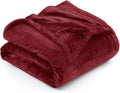 Utopia Bedding Fleece Blanket Twin Size Burgundy 300Gsm Luxury Anti-Static Fuzzy Soft Microfiber Bed Blanket (60X80 Inch)