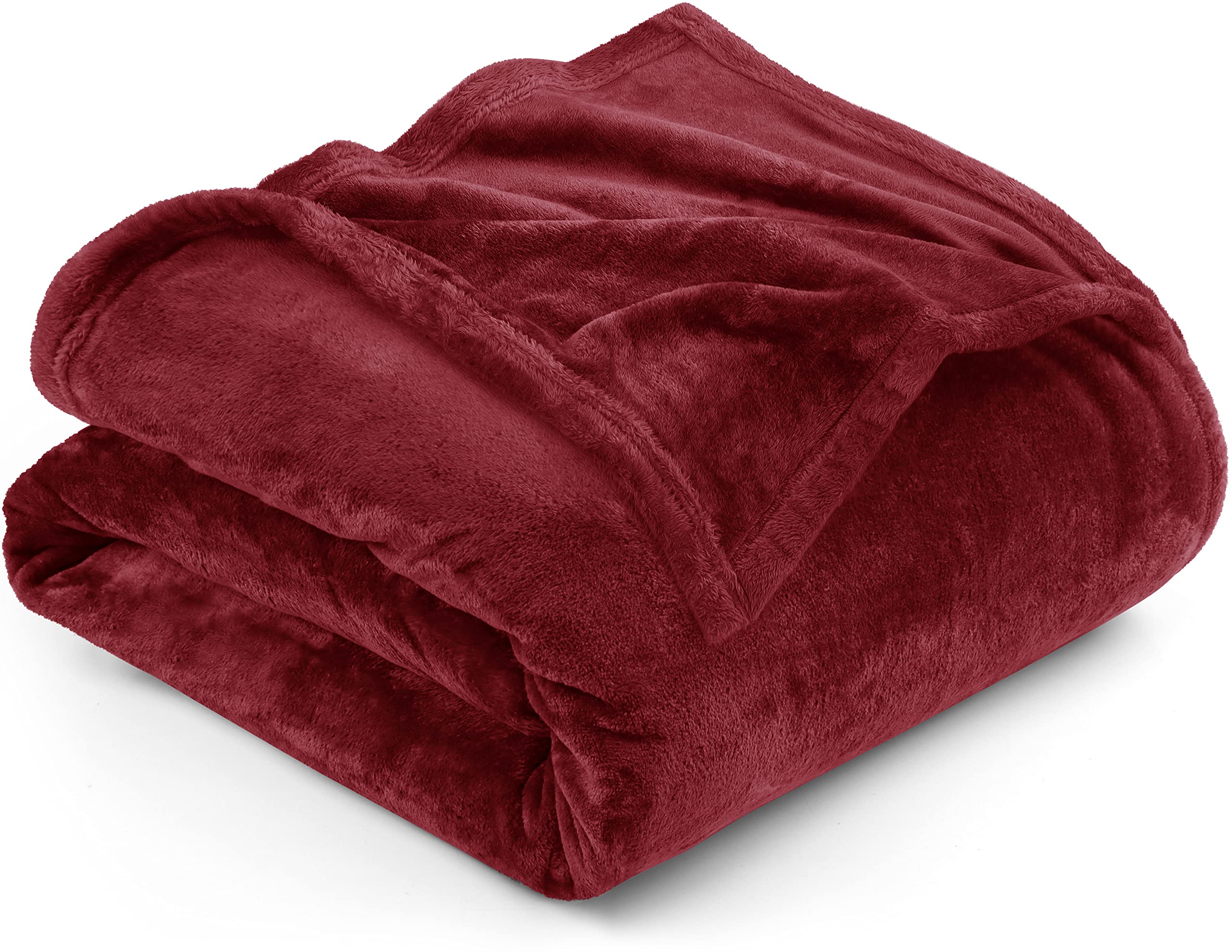Utopia Bedding Fleece Blanket Twin Size Burgundy 300Gsm Luxury Anti-Static Fuzzy Soft Microfiber Bed Blanket (60X80 Inch)