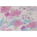 Seabreeze Sz1 Pink Coastal Rug Rectangle 9' X 12'
