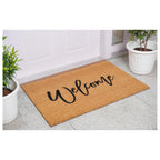 Calloway Mills Cursive Welcome Doormat (Tan/Black, 24' X 36')