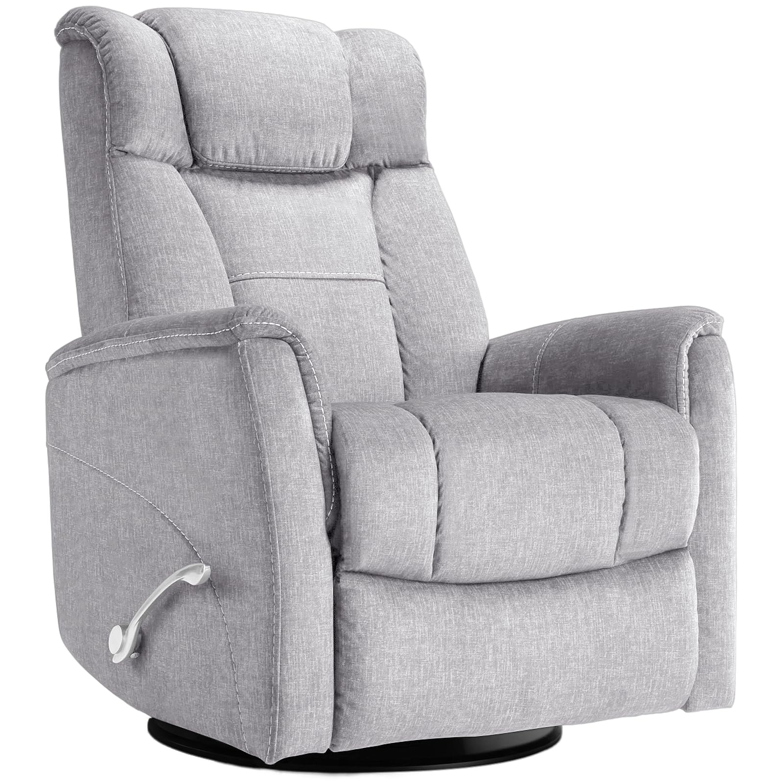 Susalt Swivel Rocking Recliner, 360 Manual Comfy Nursery Glider Rocker Chair For For Adults, Upholstered Soft Fabric Reclining C