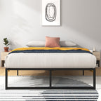 Zinus Lorelei 14 Inch Metal Platform Bed Frame, Steel Slat Support, No Box Spring Needed, Eco Friendly Wonderbox(Tm) Packaging, 12.4” Underbed Storage, Easy Assembly, Black, Full
