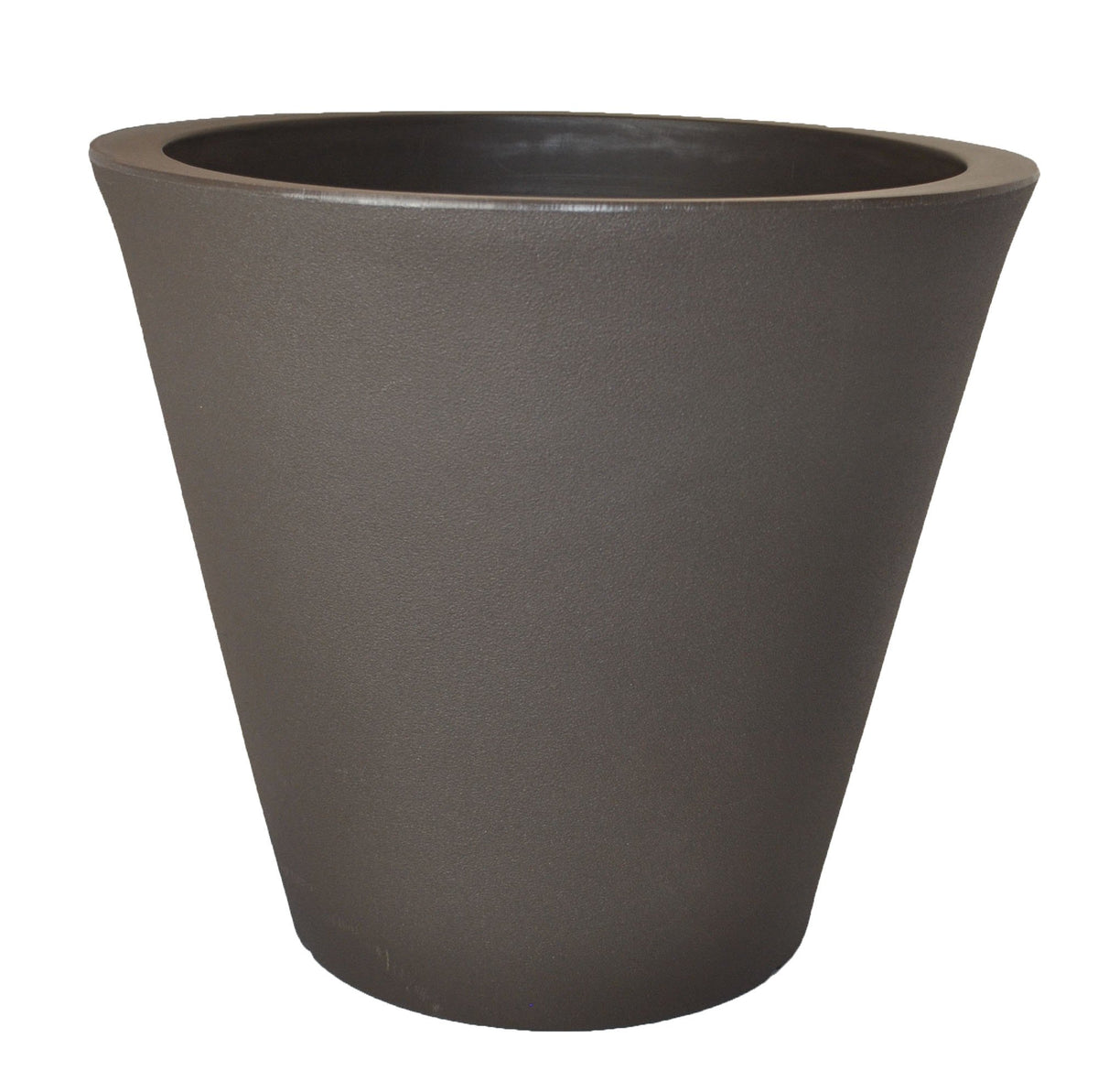 Tusco Products Cr16Es Cosmopolitan Short Round Garden Planter, 16', Espresso