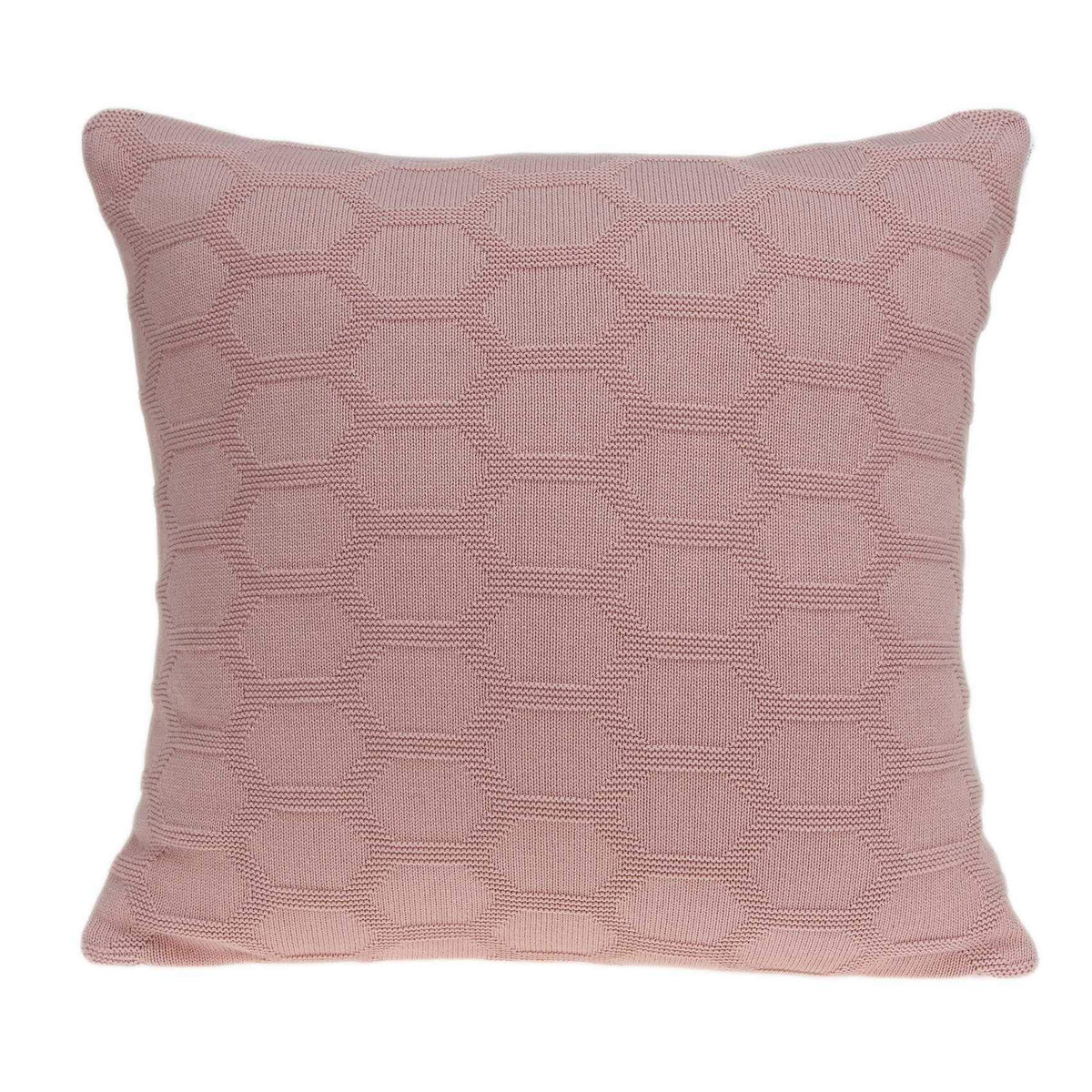 HomeRoots 100% Cotton Parkland Collection Diani Transitional Pink Pillow Cover with Poly Insert