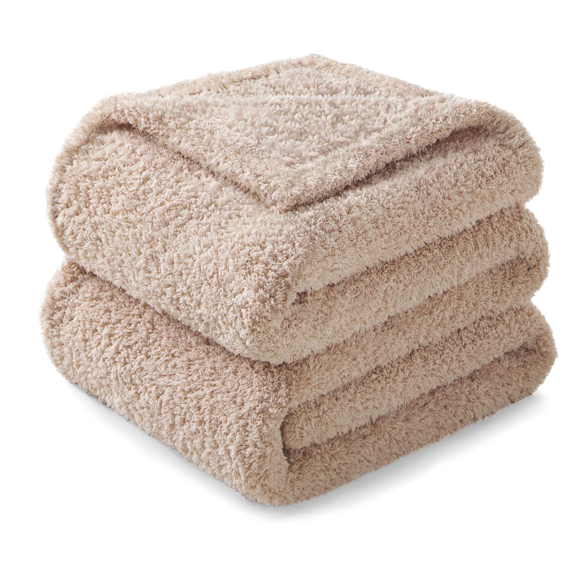 Exclusivo Mezcla Camel Fleece Blanket For Couch, Soft And Cozy King Blankets For Women, Suitable For All Seasons, 90X104 Inches