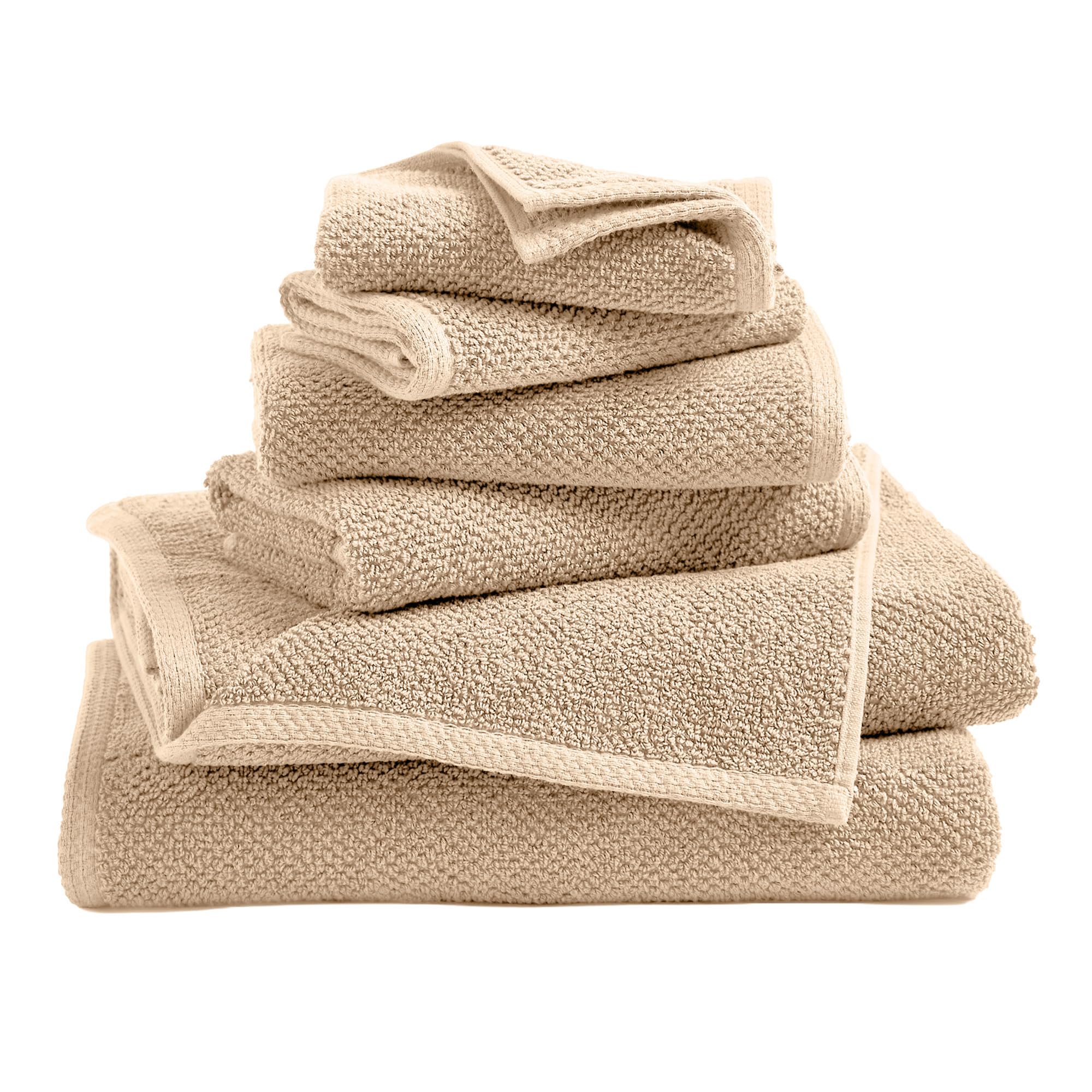 Great Bay Home 100% Cotton 6 Piece Towel Set - Absorbent, Quick-Drying, Durable Bath Towels for Bathroom Decor - Low-Twist, Two-