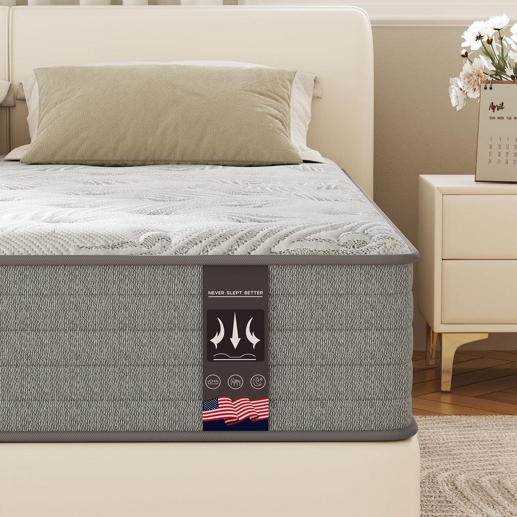 California King Mattress in a Box Medium Firm Hybrid Cal King Mattress with Latex Memory Foam CertiPUR-US Certified (12 in, CA K