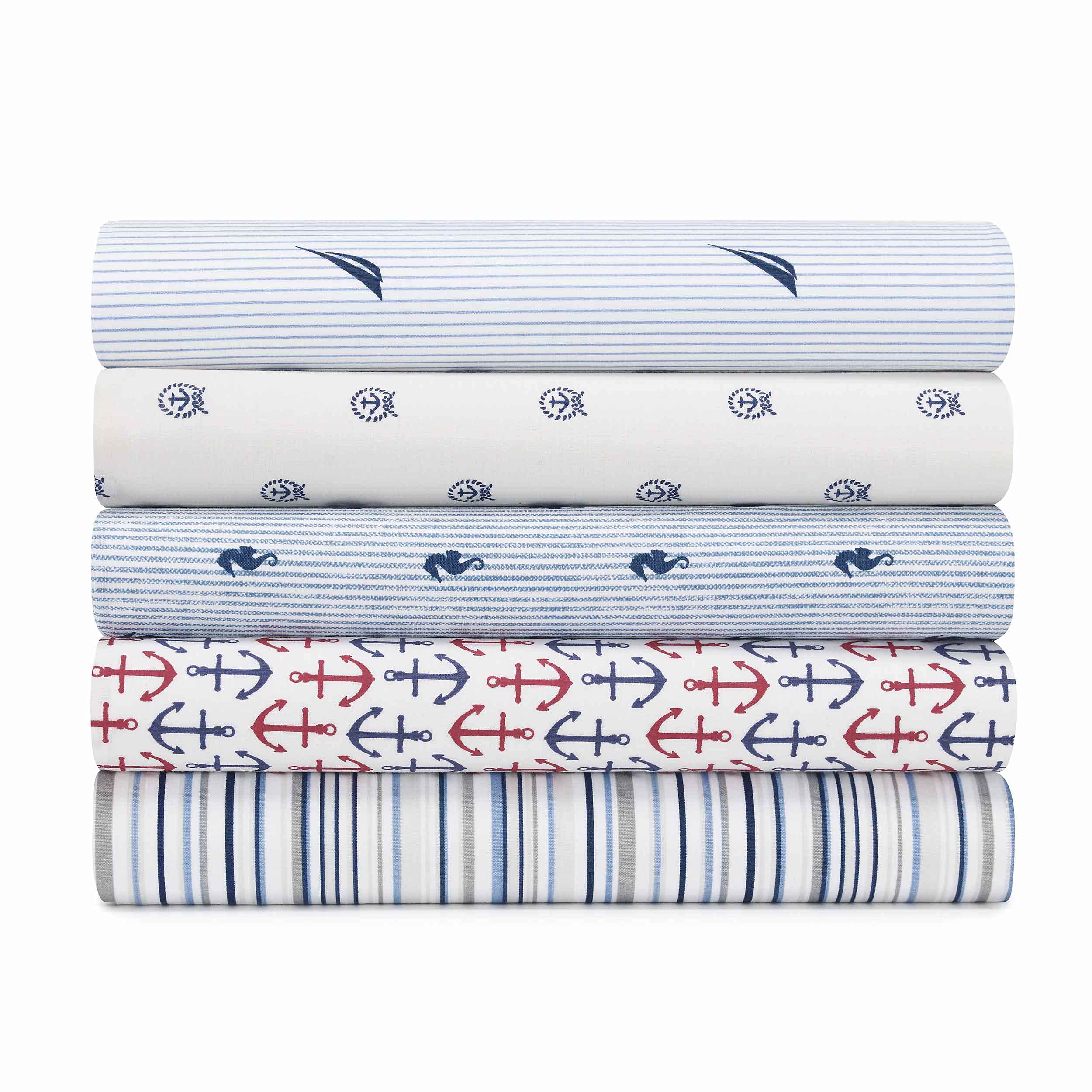 Nautica - Twin Xl Sheet Set, Cotton Percale Bedding Set, Crisp & Cool, Stylish Home Decor & Dorm Room Essentials (Audley Blue, Twin Xl)