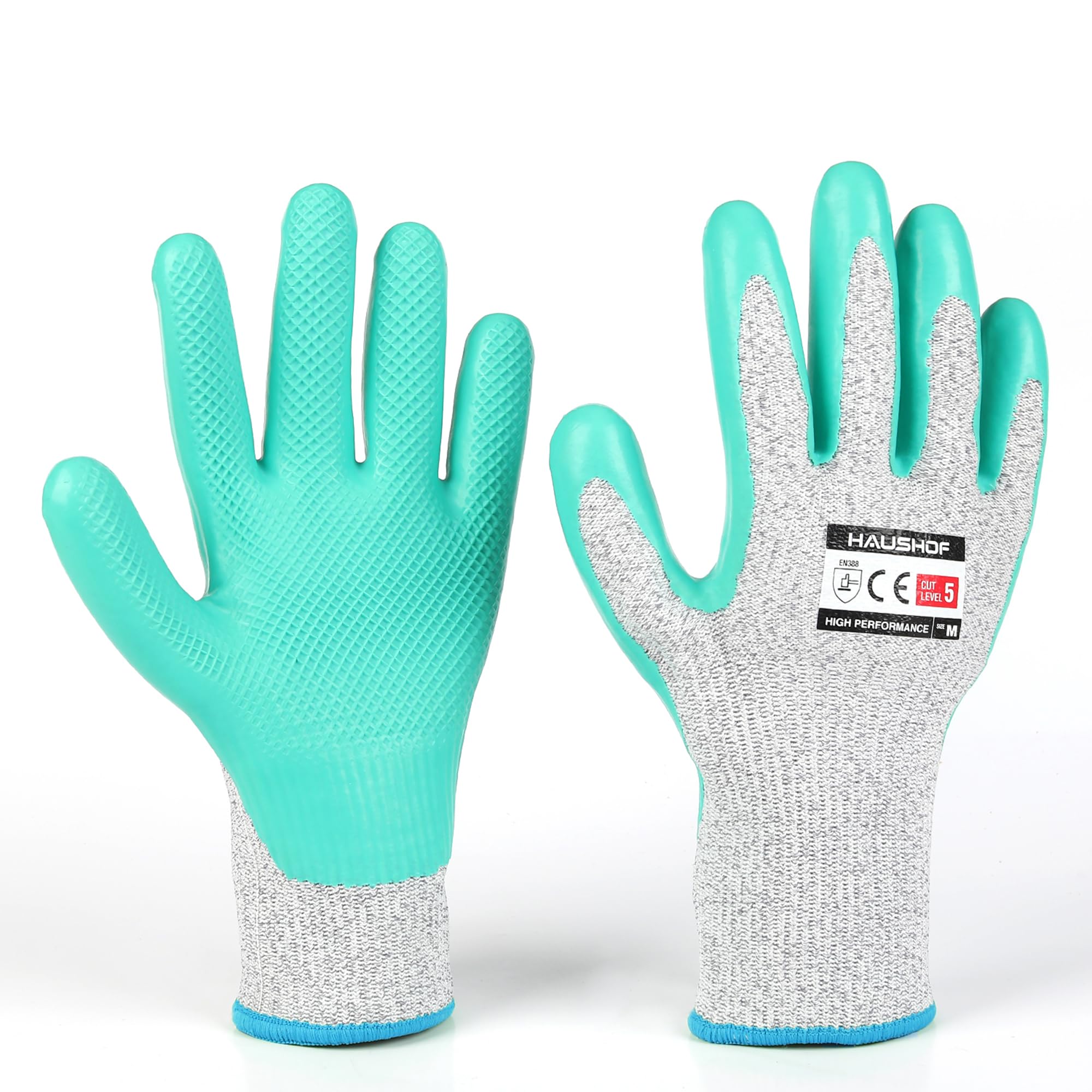 Haushof Gardening Gloves Thorn Proof 3-Pairs Work Gloves, Breathable Garden Gloves Latex Coated With Texture For Women And Men Y