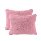 Reafort Ultra Soft Sherpa Pillowcases Pillow Covers Standard Size 20''x26'' Pack of 2 with Zipper Closure (Pink, 20   x26    Sta