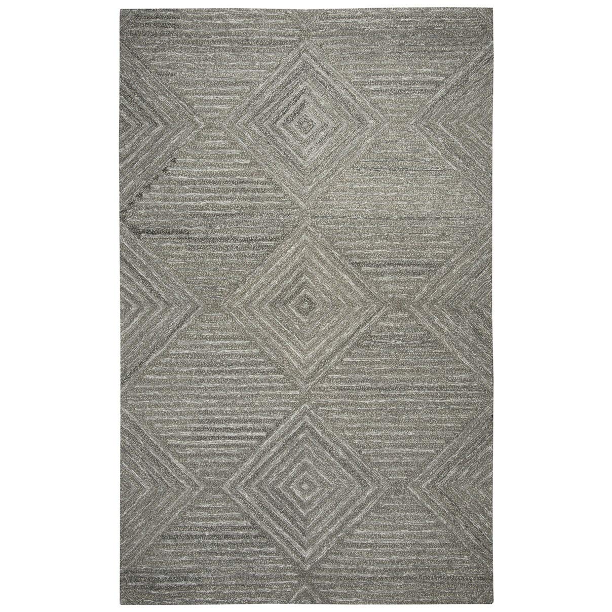 Rizzy Home Alora Decor Makalu 8' X 10' Geometric/Solid Gray/Natural Hand-Tufted Area Rug
