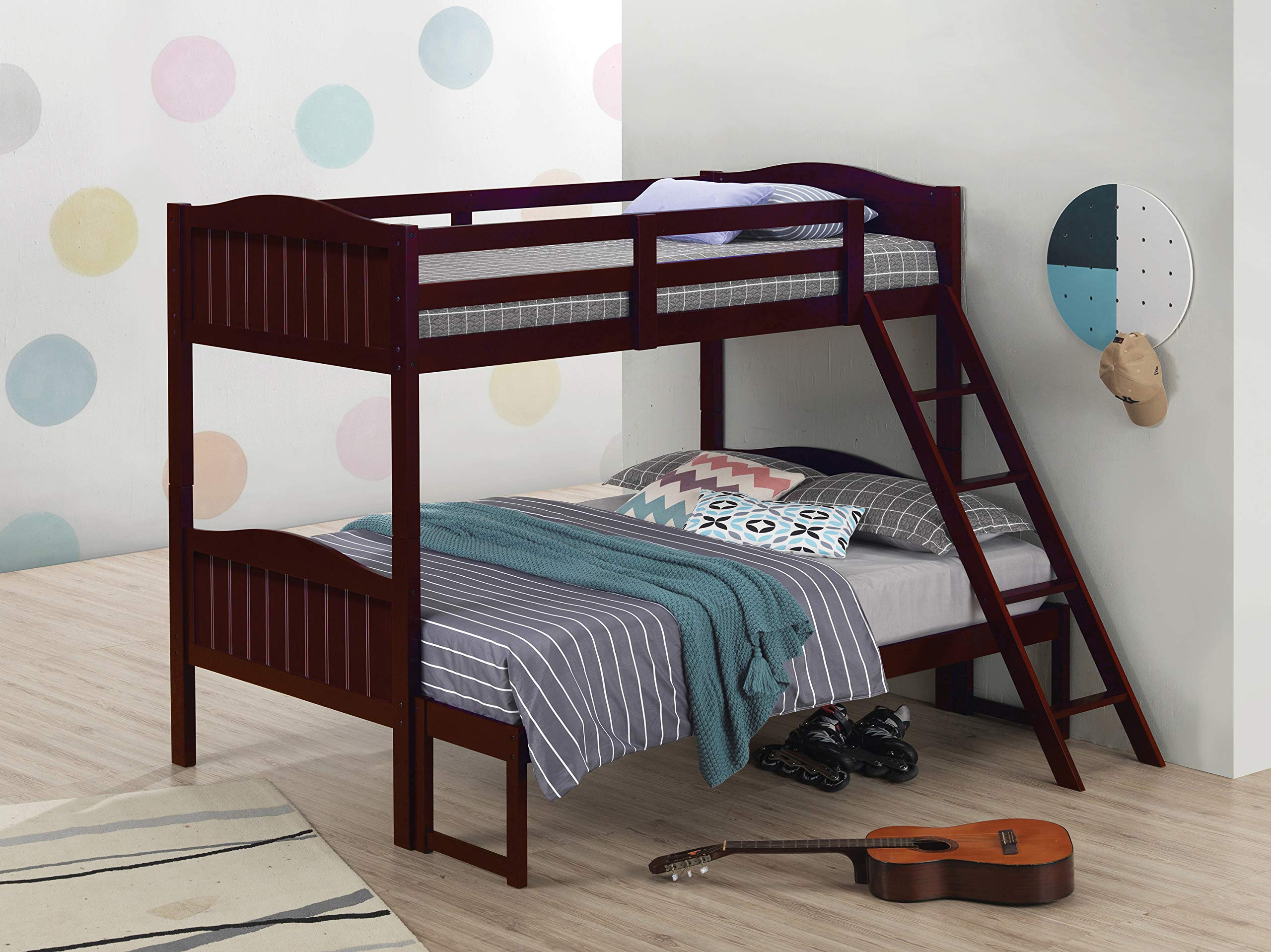 Coaster Home Furnishings Littleton Twin Over Full Bunk Bed with Ladder Espresso