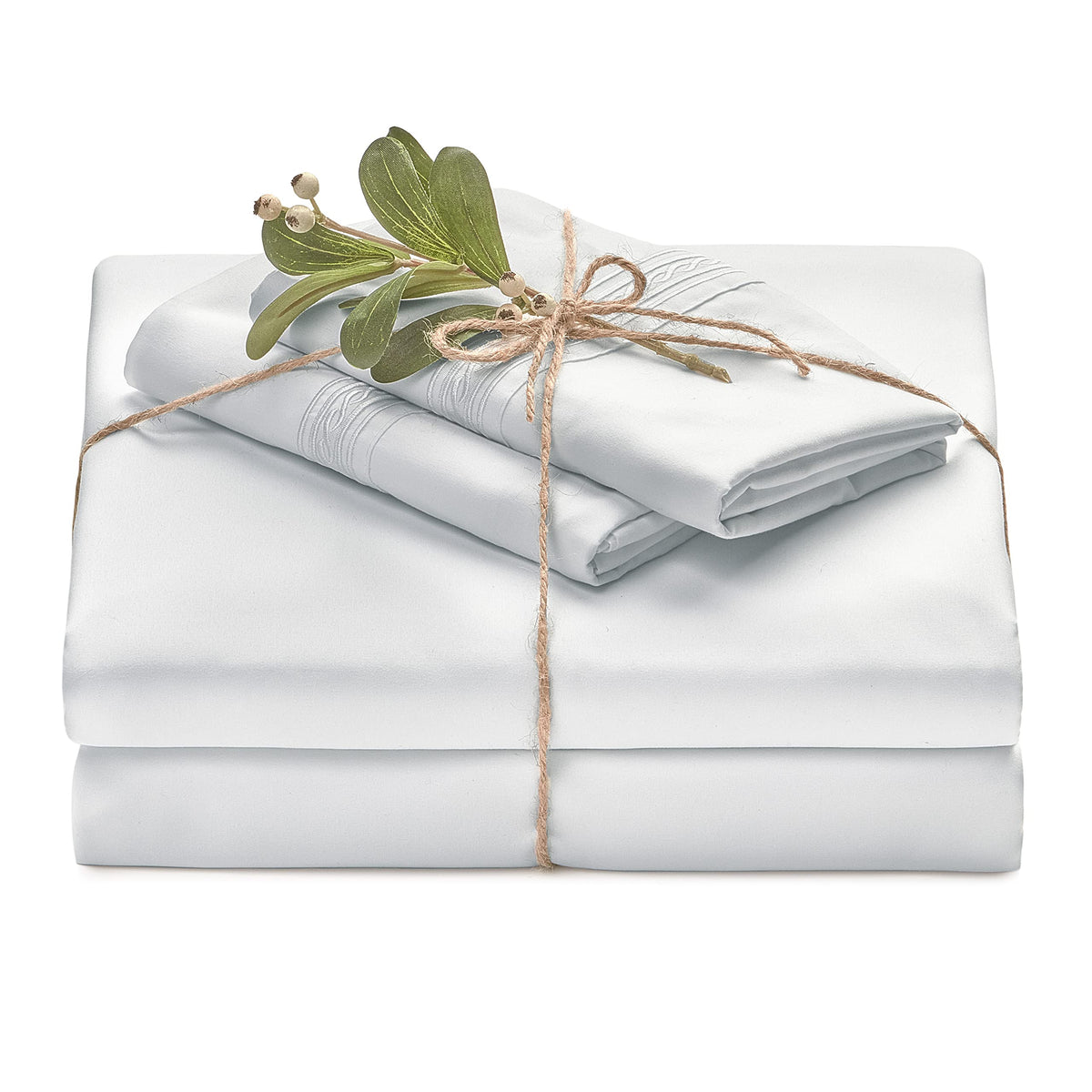 Chanasya Premium Soft Gray Queen Bed Sheets Set 4-Piece - Percale Microfiber - Fitted Sheet Flat Sheet And Pillow Cases - Deep P