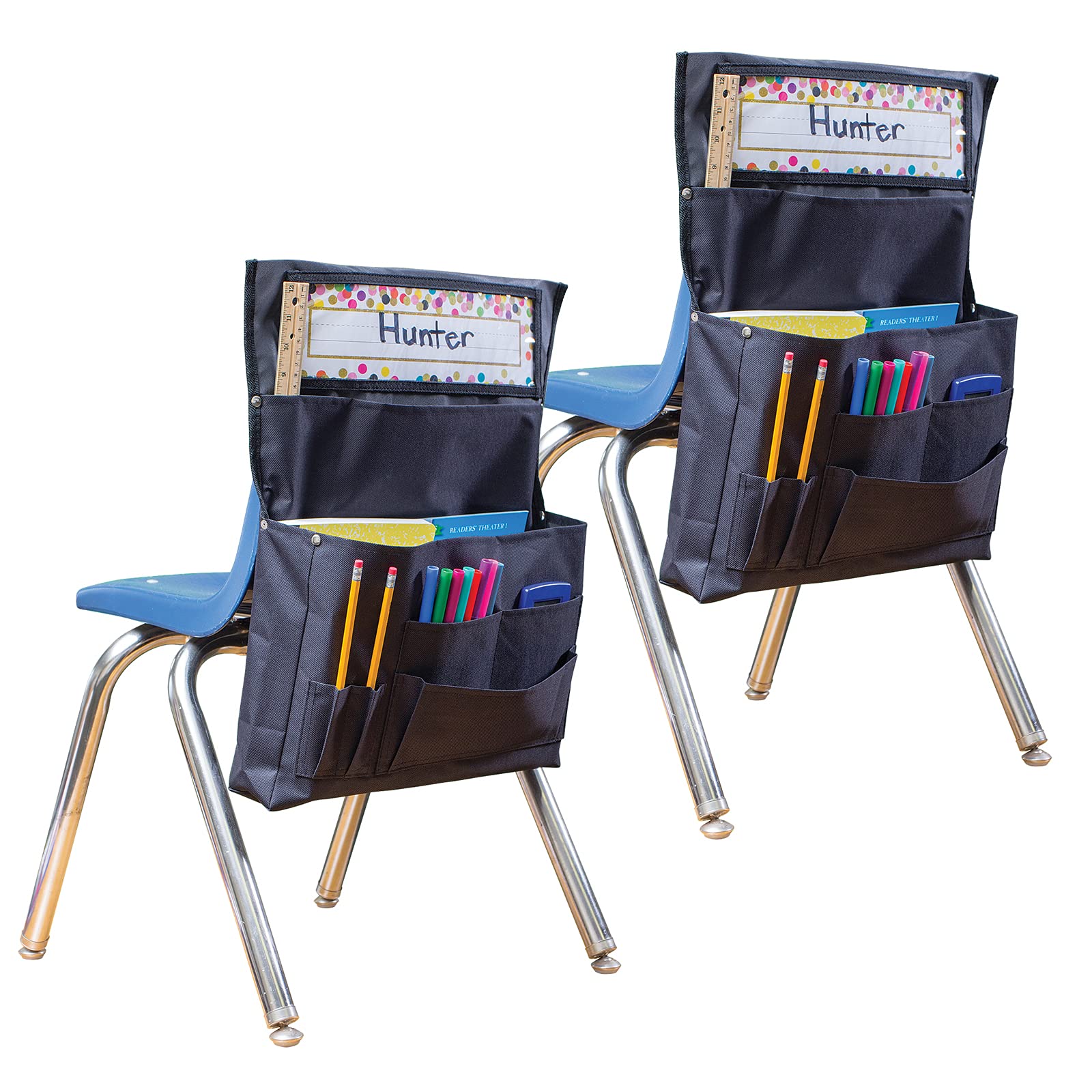 Teacher Created Resources Black Chair Pocket, Pack Of 2