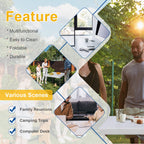 Zeny 3 Foot Portable Folding Table Camping Picnic Table Indoor Outdoor Dining Party Picnic Plastic Table