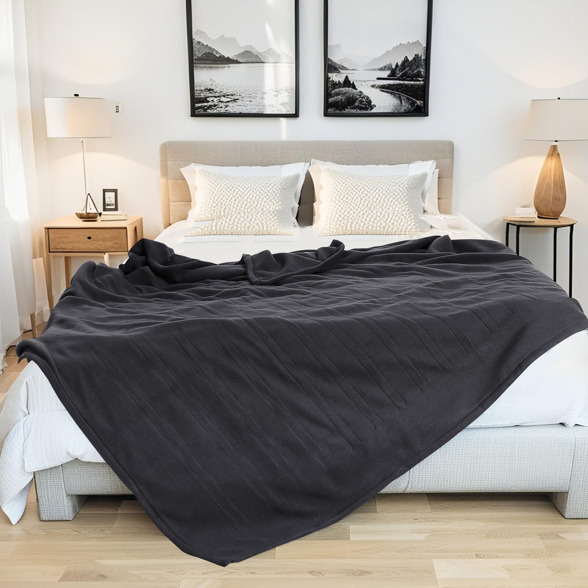 Yakee Electric Blanket Full Size 72'X 84', Large Heated Blanket, Soft Warm Heating Blanket, 5 Heating Levels And 10 Hours Auto
