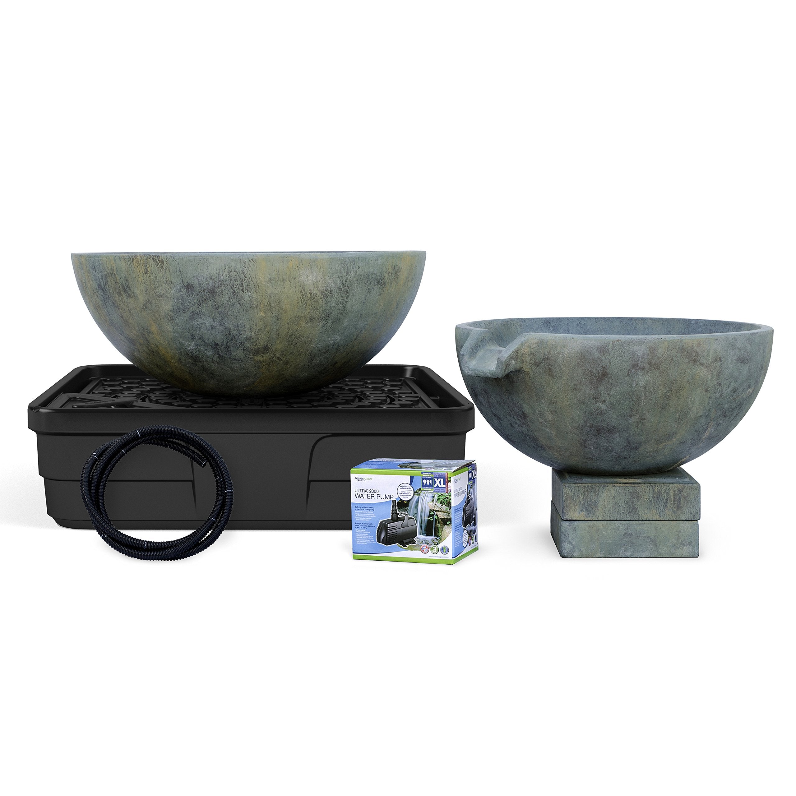 Aquascape 58087 Spillway Bowl And Basin Fountain Kit, Patina